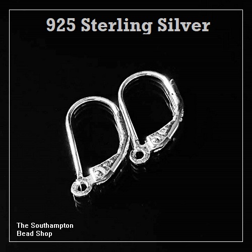 Regal Findings 925 Sterling Silver Interchangeable Lever Back Earring Findings - 4 Pieces (2 Pairs), Open Loop Design